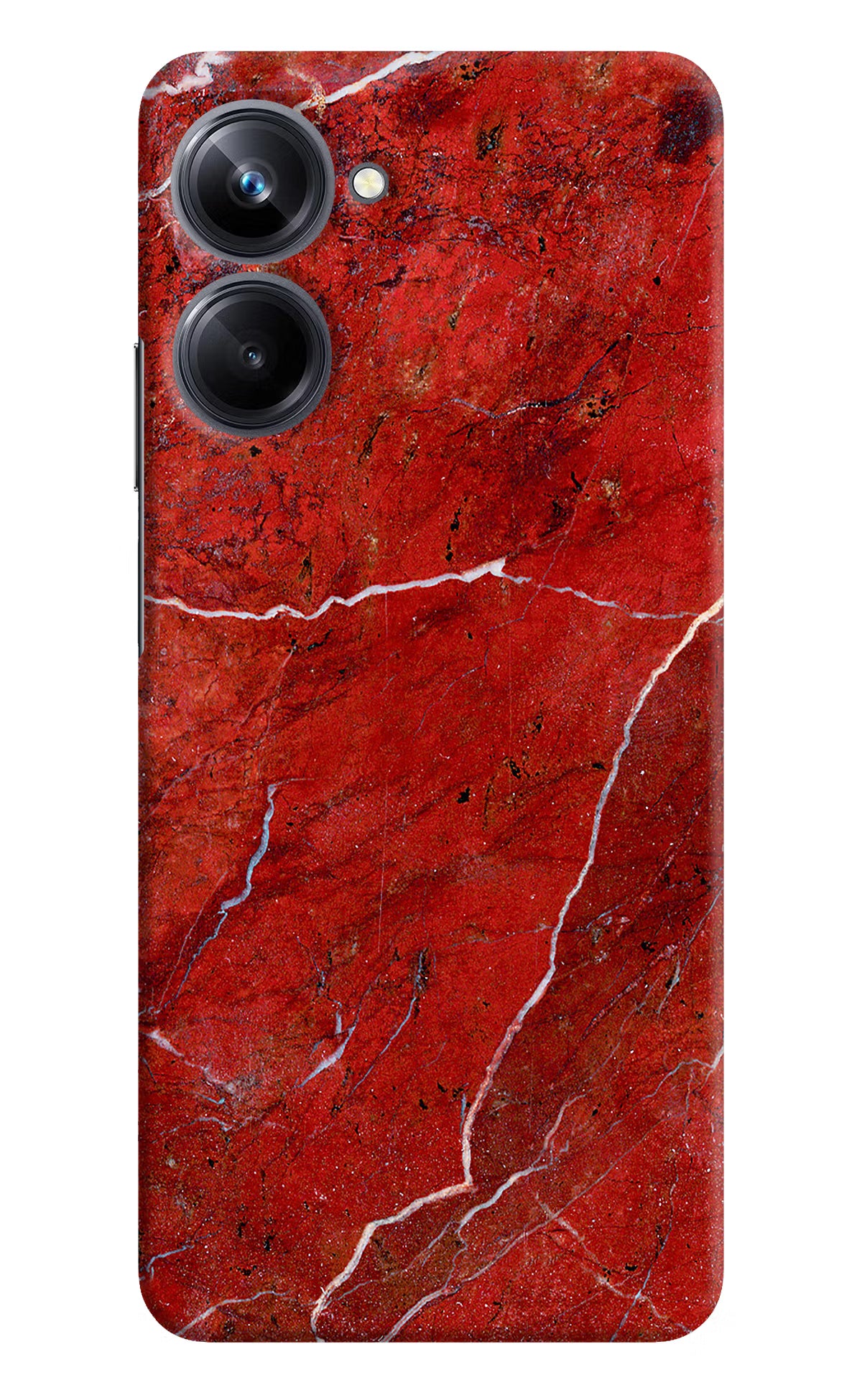 Red Marble Design Realme 10 Pro 5G Hard Case Back Cover by Casekaro