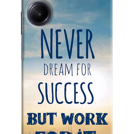 Never Dream For Success But Work For It Realme 10 Pro 5G Hard Case Back Cover by Casekaro