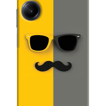 Sunglasses with Mustache Realme 10 Pro 5G Hard Case Back Cover by Casekaro