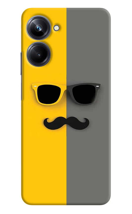 Sunglasses with Mustache Realme 10 Pro 5G Hard Case Back Cover by Casekaro