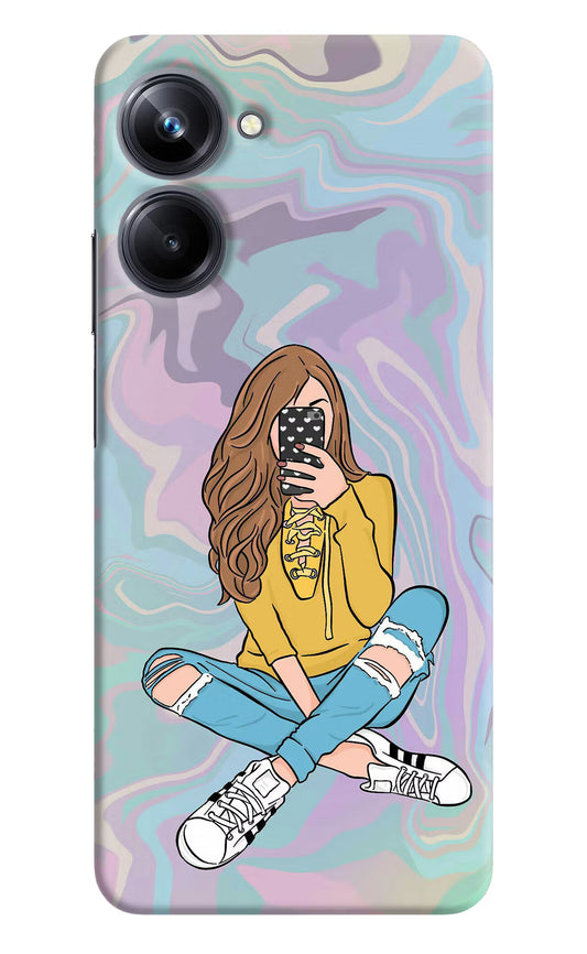 Selfie Girl Realme 10 Pro 5G Hard Case Back Cover by Casekaro