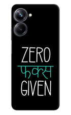 Zero Fucks Given Realme 10 Pro 5G Hard Case Back Cover by Casekaro