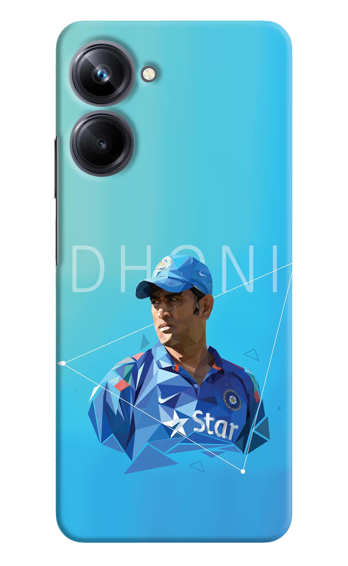 Dhoni Artwork Realme 10 Pro 5G Hard Case Back Cover by Casekaro