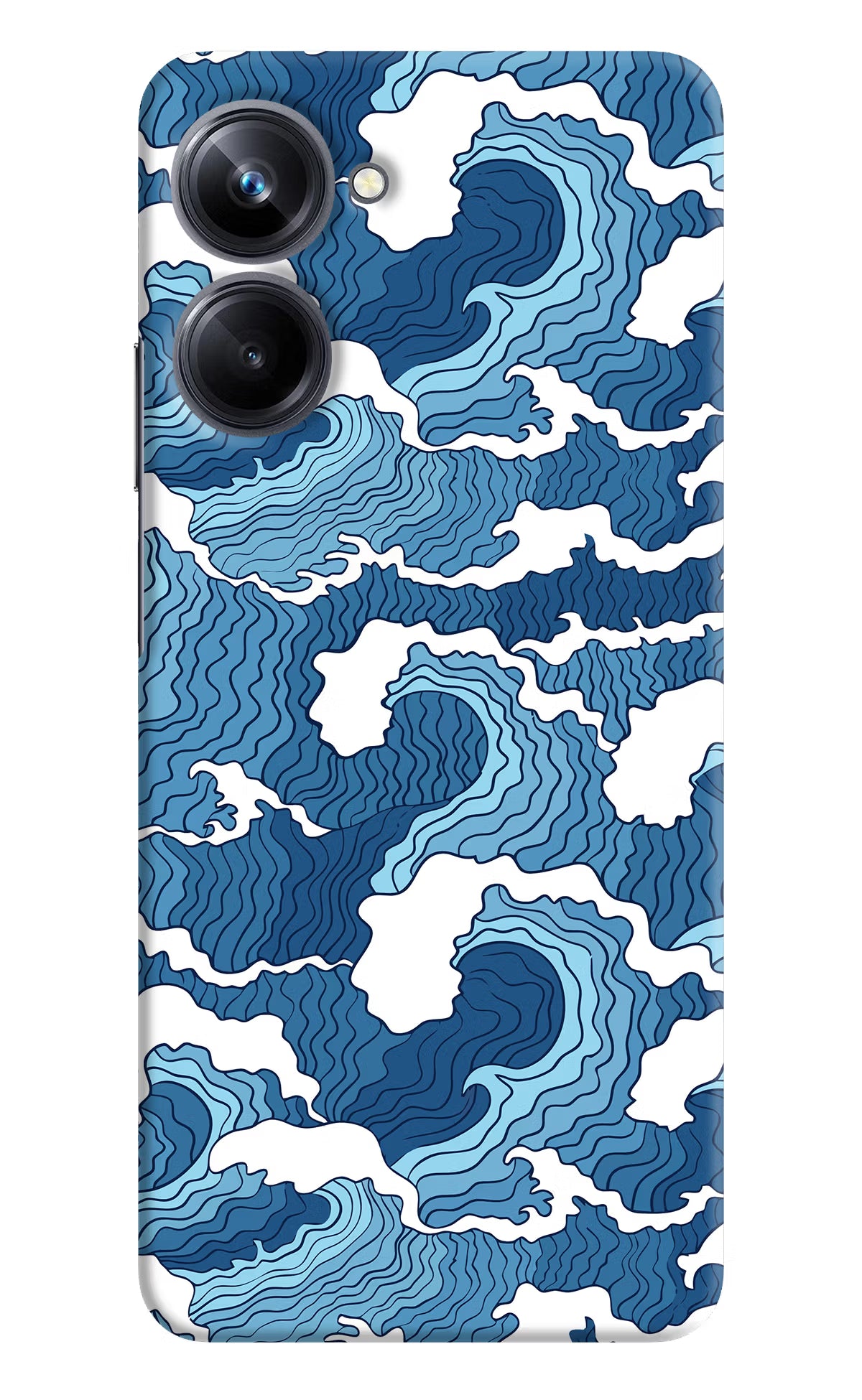 Blue Waves Realme 10 Pro 5G Hard Case Back Cover by Casekaro