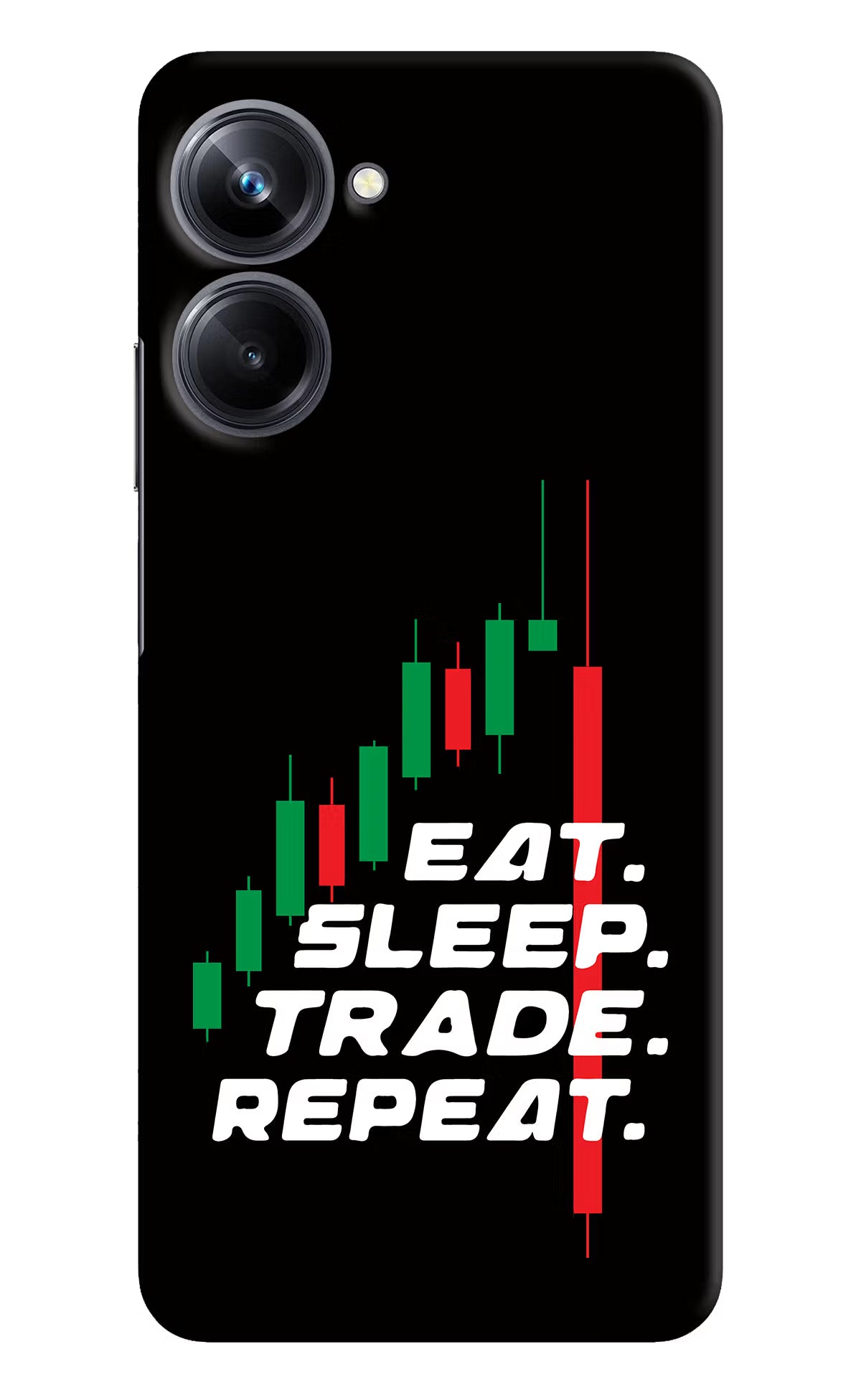 Eat Sleep Trade Repeat Realme 10 Pro 5G Hard Case Back Cover by Casekaro