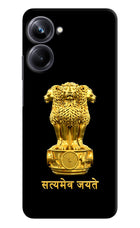 Satyamev Jayate Golden Realme 10 Pro 5G Hard Case Back Cover by Casekaro