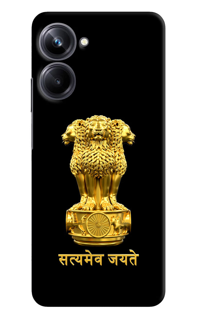 Satyamev Jayate Golden Realme 10 Pro 5G Hard Case Back Cover by Casekaro