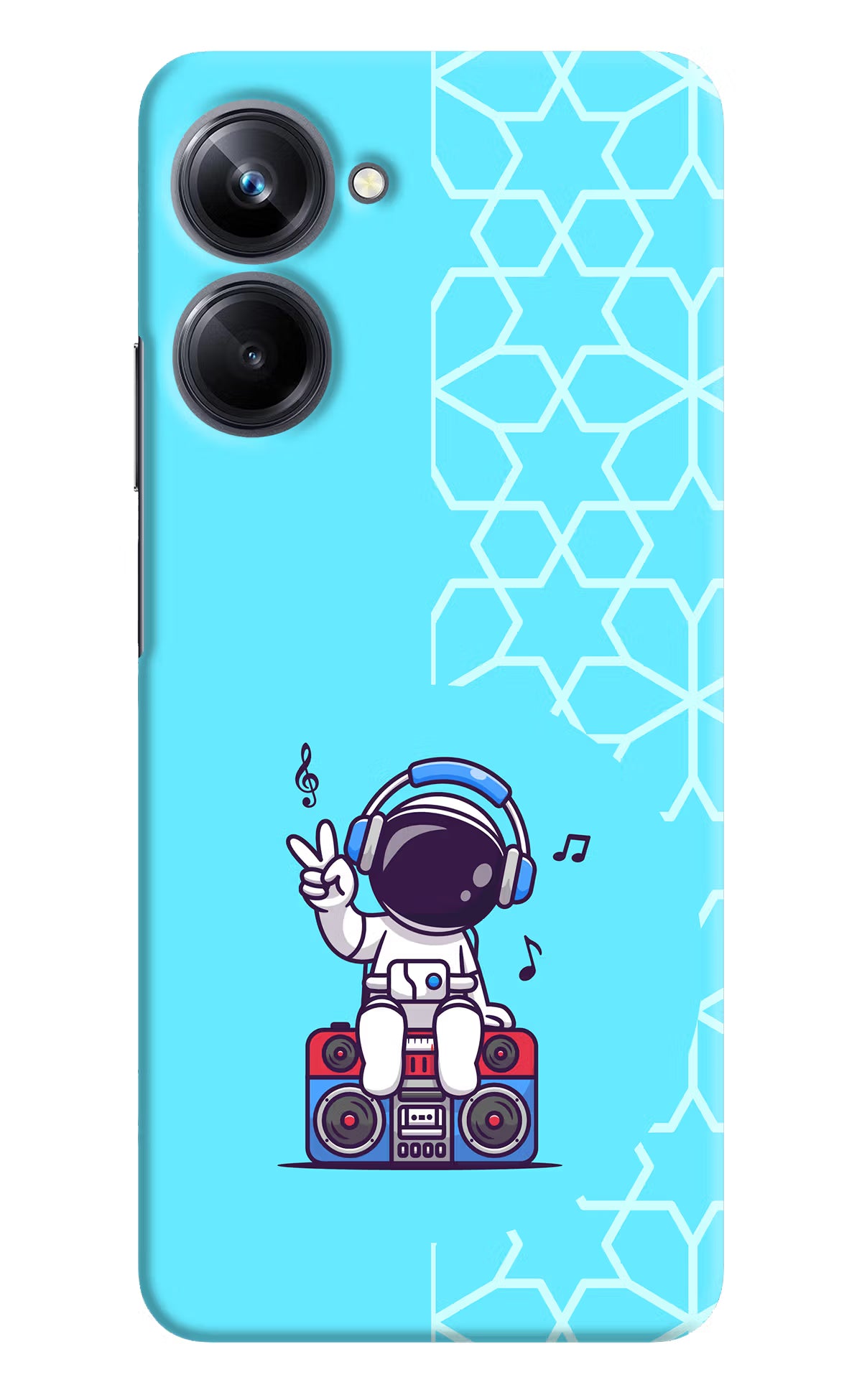Cute Astronaut Chilling Realme 10 Pro 5G Hard Case Back Cover by Casekaro