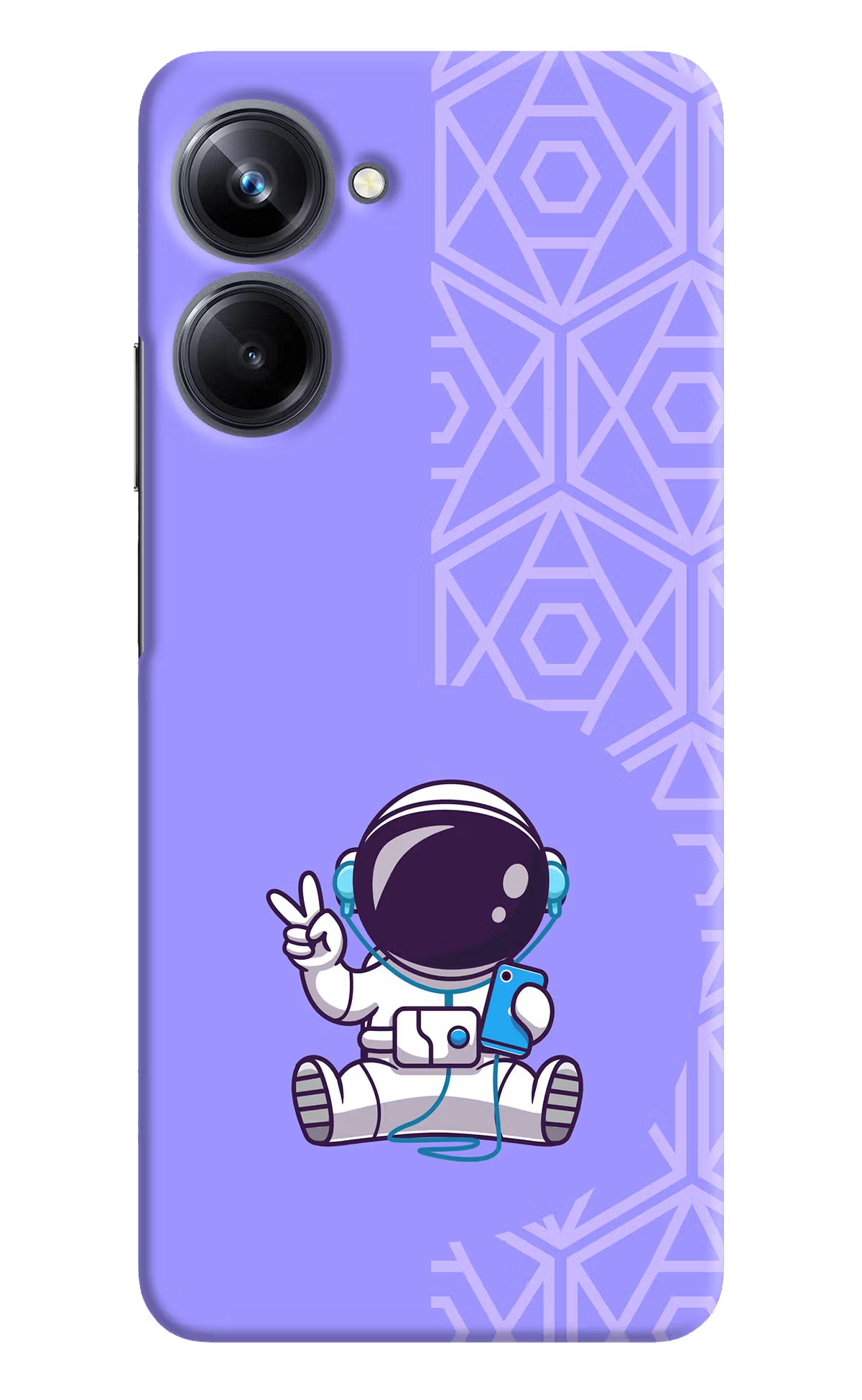 Cute Astronaut Chilling Realme 10 Pro 5G Hard Case Back Cover by Casekaro