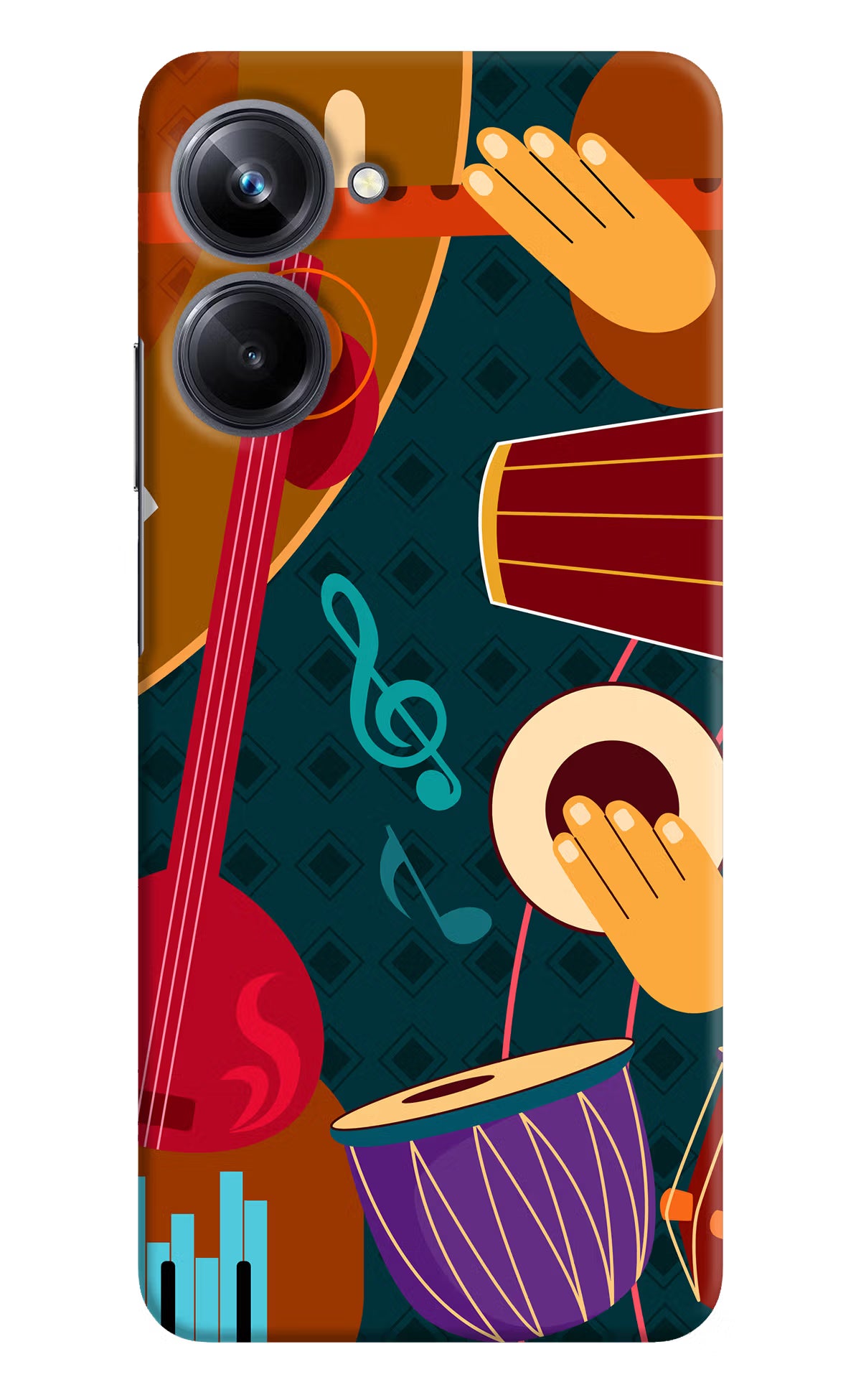 Music Instrument Realme 10 Pro 5G Hard Case Back Cover by Casekaro