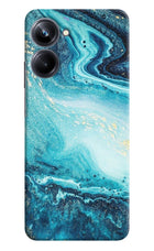 Blue Glitter Marble Realme 10 Pro 5G Hard Case Back Cover by Casekaro