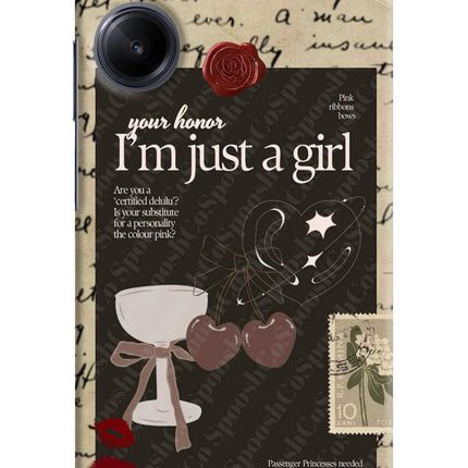 I am just a girl Realme 10 Pro 5G Hard Case Back Cover by Casekaro
