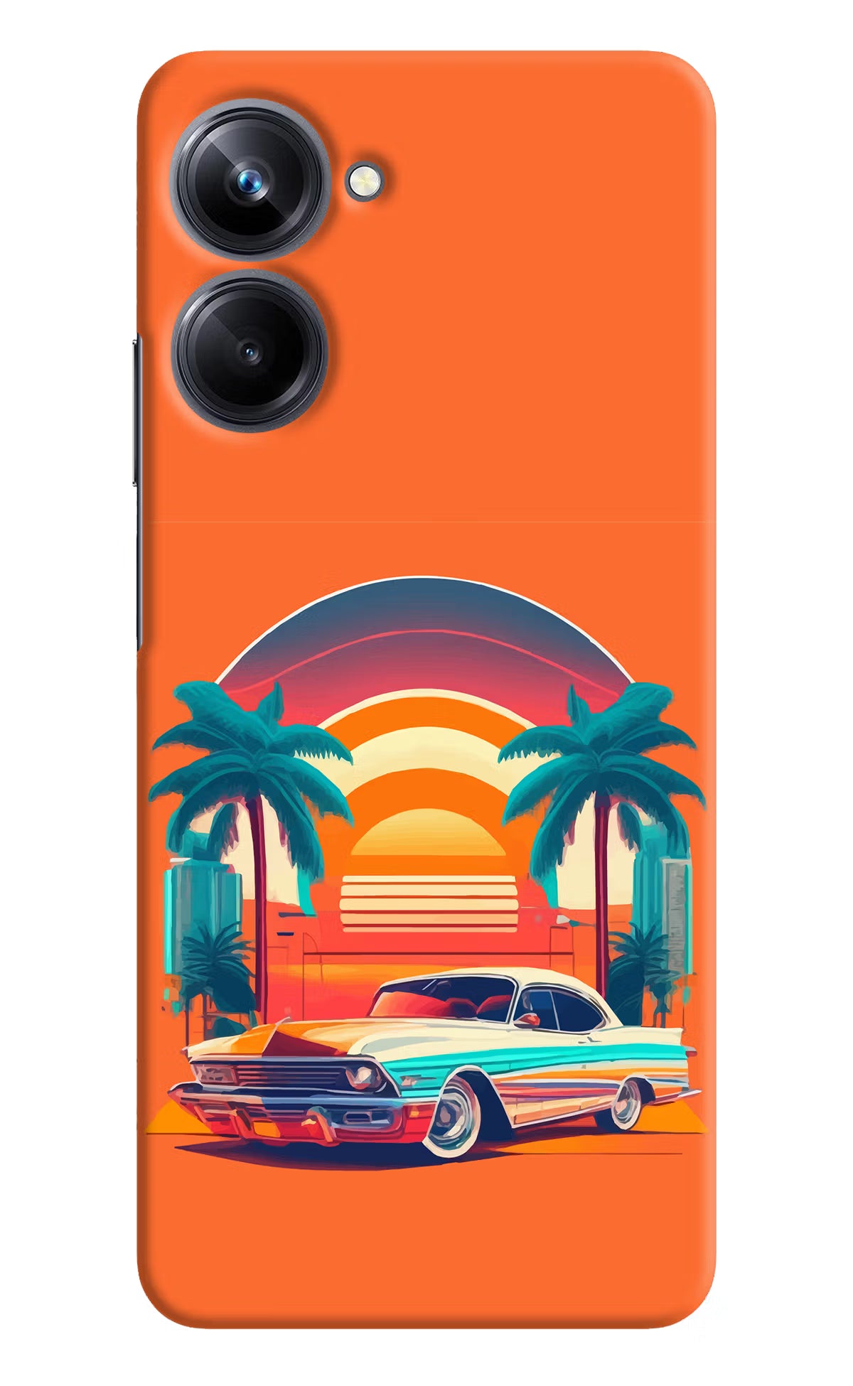 Palm Drive 80s Realme 10 Pro 5G Hard Case Back Cover by Casekaro