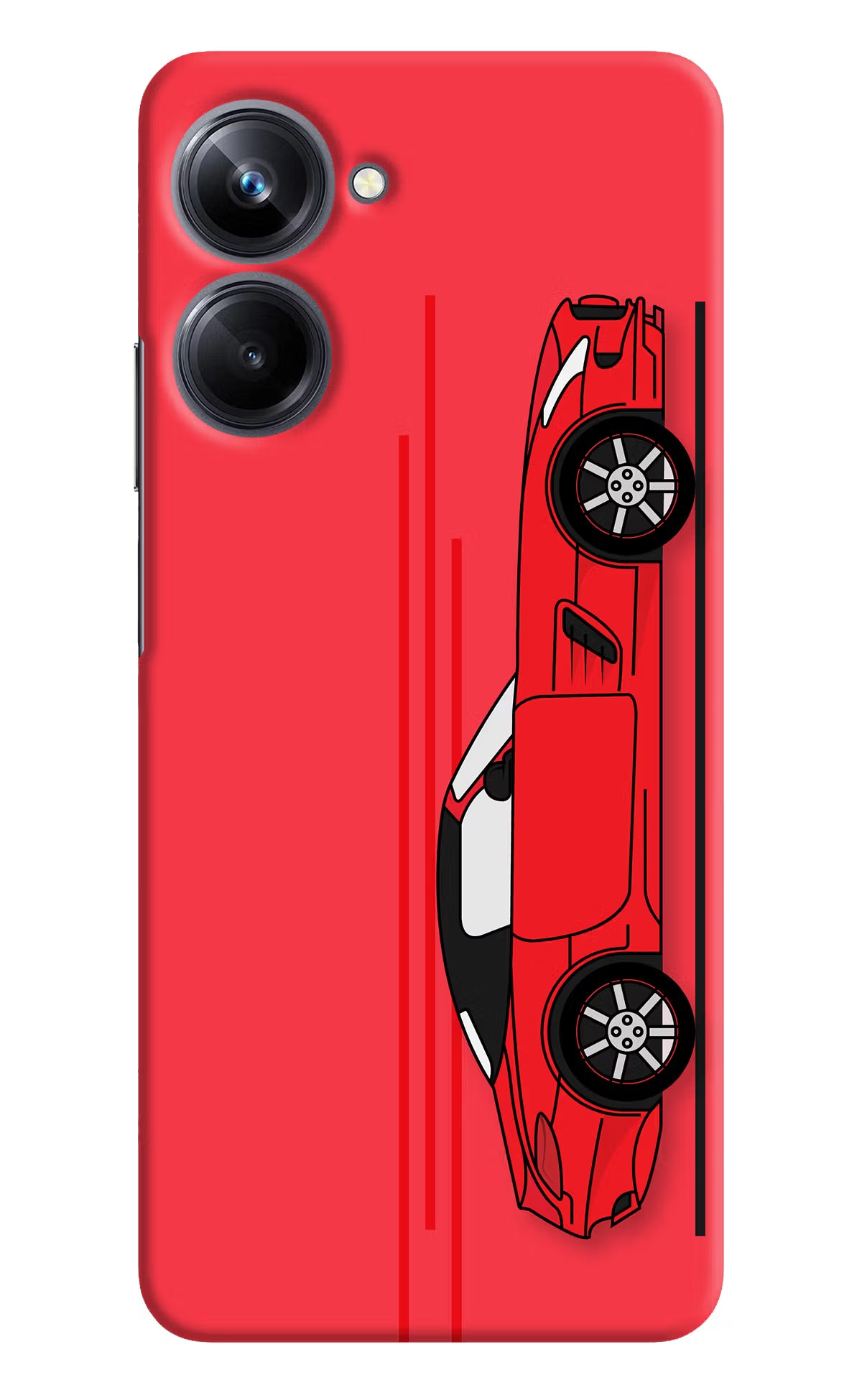 Red Velocity Realme 10 Pro 5G Hard Case Back Cover by Casekaro