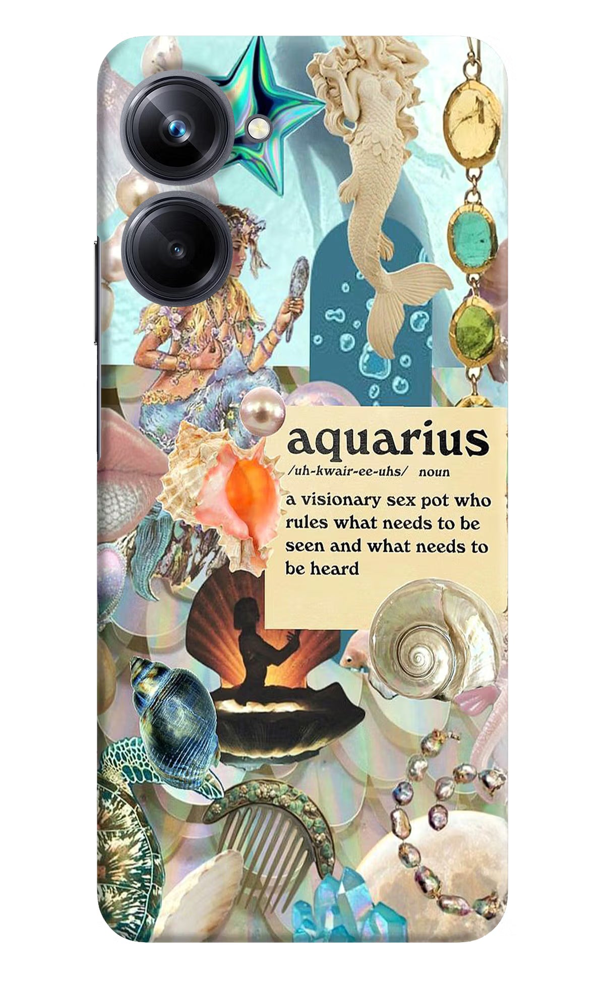 Aquarius Zodiac Realme 10 Pro 5G Hard Case Back Cover by Casekaro