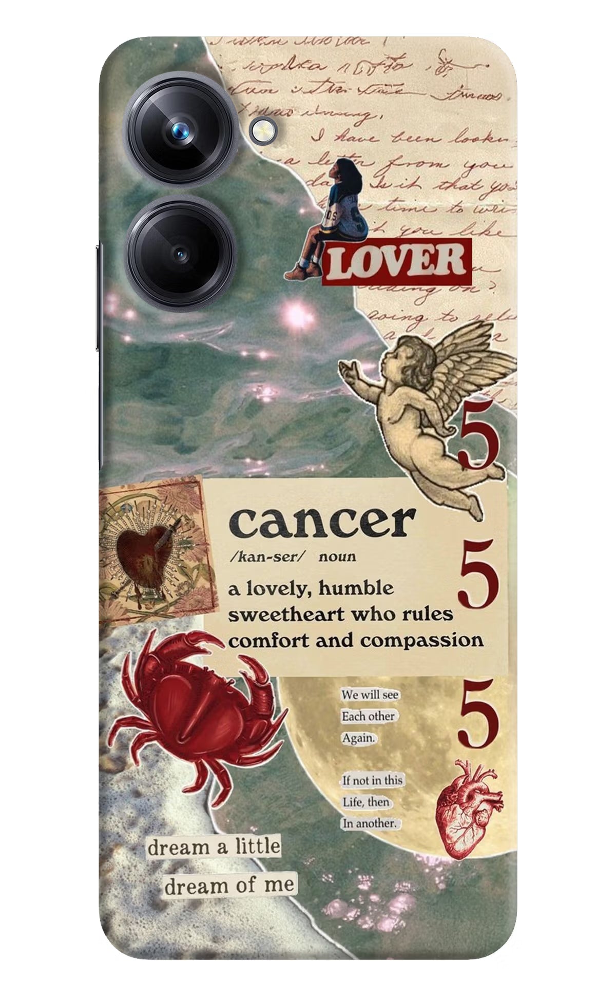Cancer Zodiac Realme 10 Pro 5G Hard Case Back Cover by Casekaro