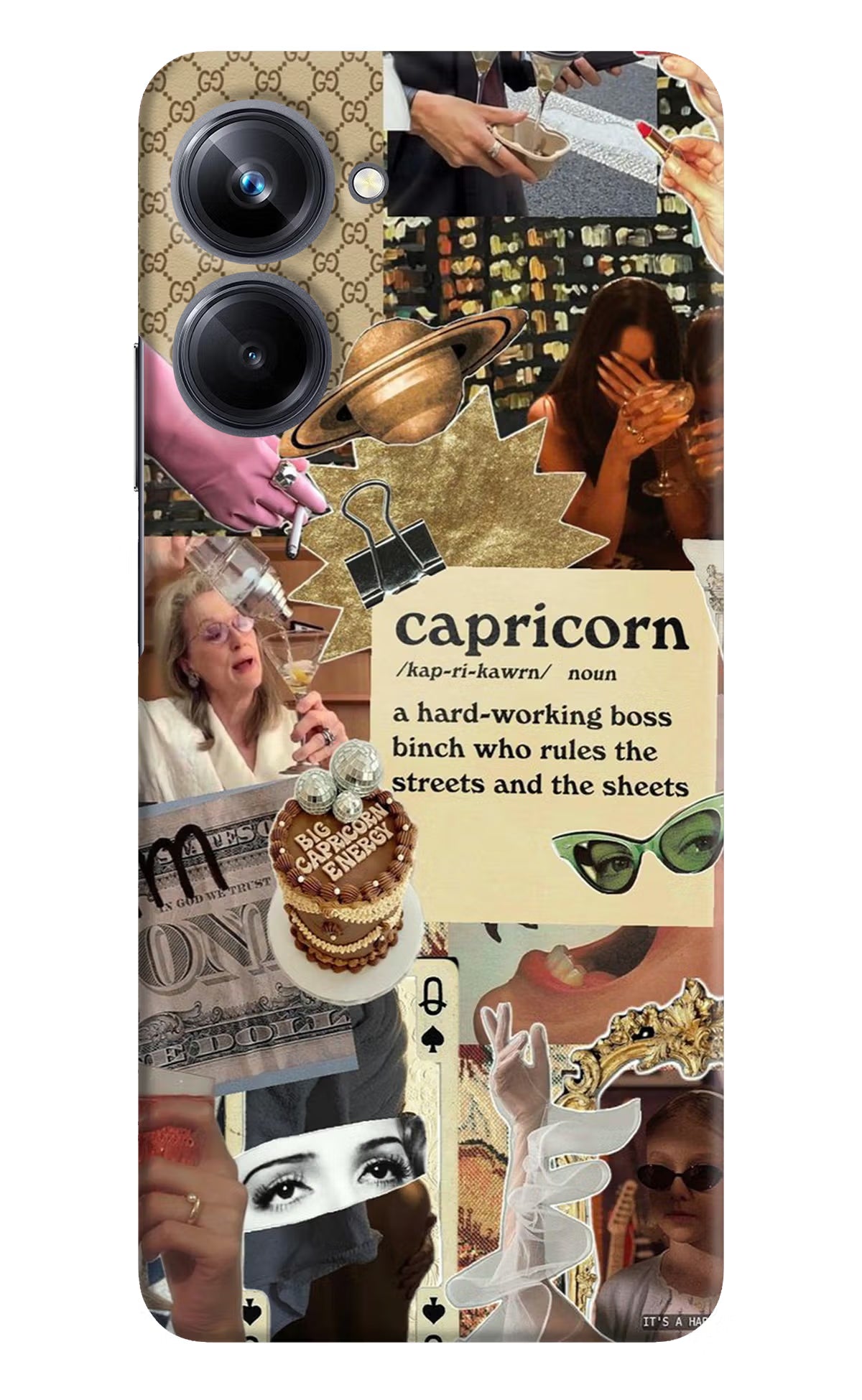 Capricorn Zodiac Realme 10 Pro 5G Hard Case Back Cover by Casekaro