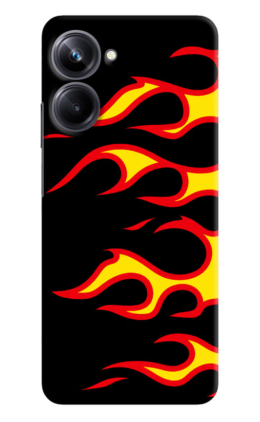 Side Sweep Flames Realme 10 Pro 5G Hard Case Back Cover by Casekaro