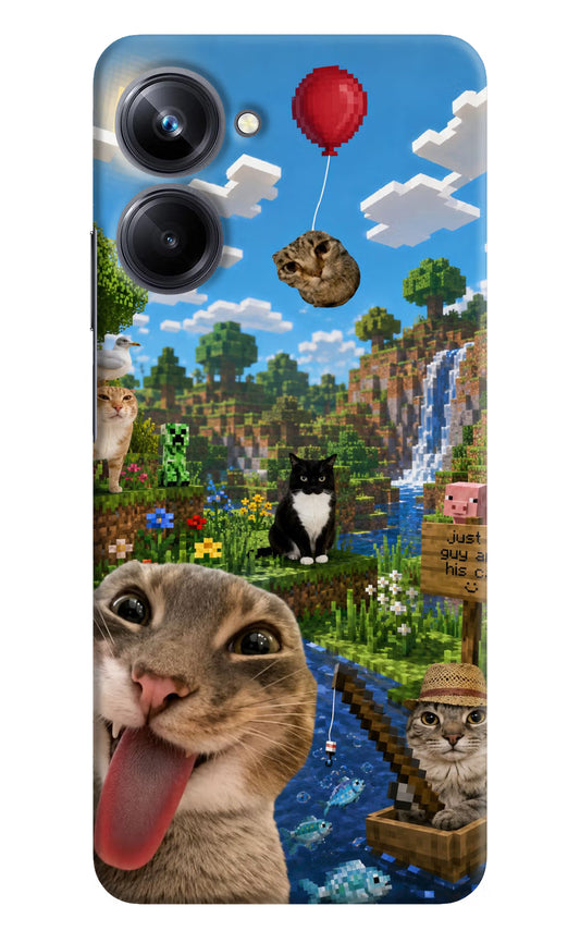 Minecraft Cat Chaos Realme 10 Pro 5G Hard Case Back Cover by Casekaro