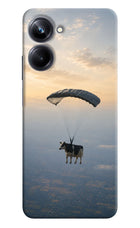 Skydiving Cow Realme 10 Pro 5G Hard Case Back Cover by Casekaro