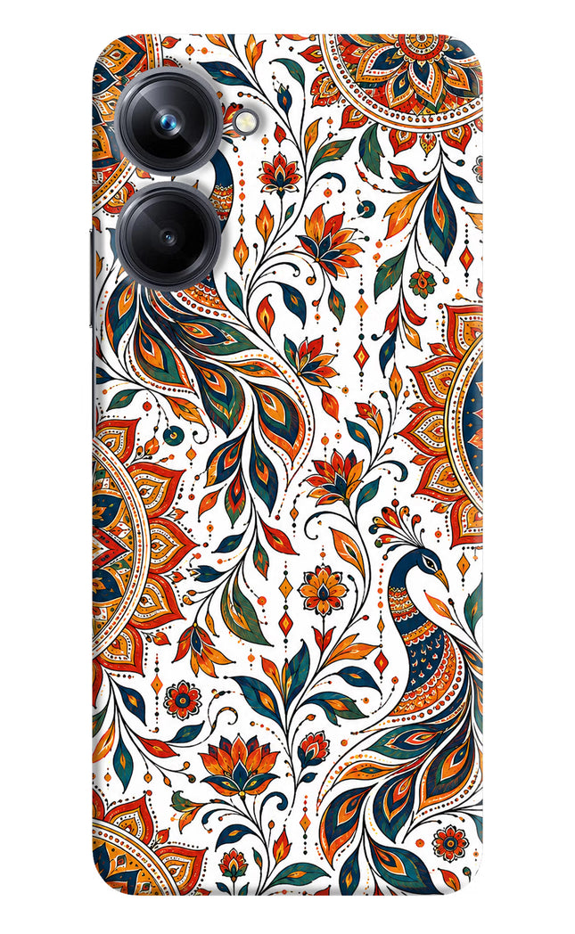 White Mayura Realme 10 Pro 5G Hard Case Back Cover by Casekaro