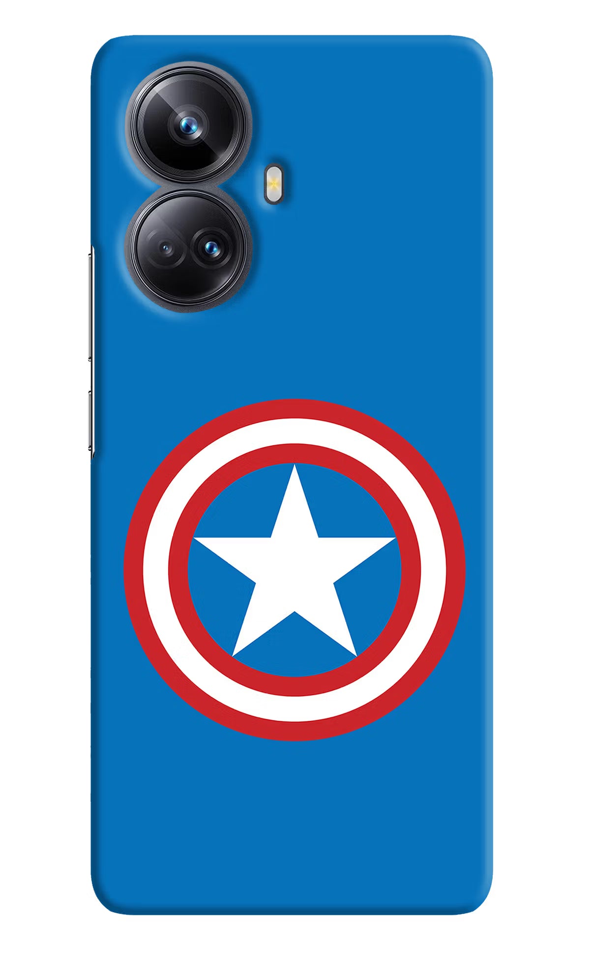 Captain America Logo Realme 10 Pro+ 5G Hard Case Back Cover by Casekaro