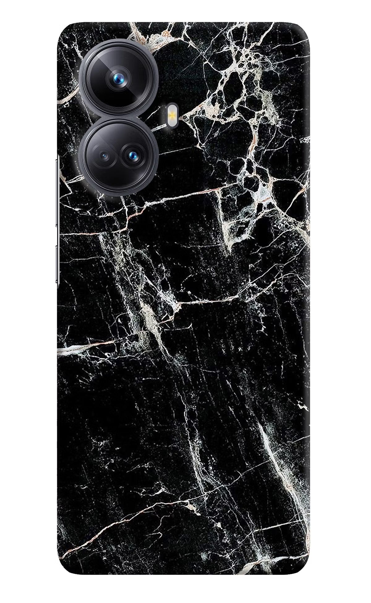 Black Marble Texture Realme 10 Pro+ 5G Hard Case Back Cover by Casekaro
