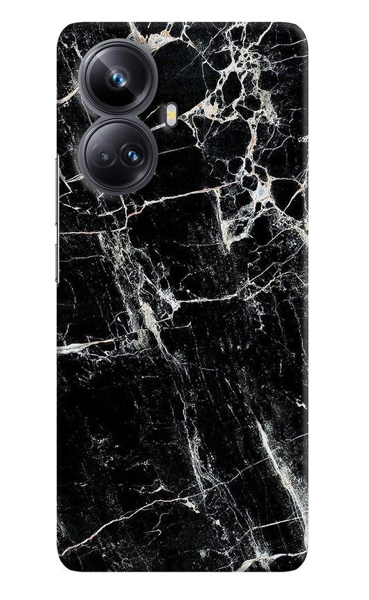 Black Marble Texture Realme 10 Pro+ 5G Hard Case Back Cover by Casekaro