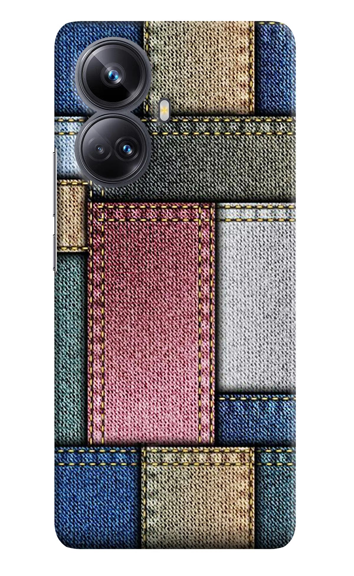 Multicolor Jeans Realme 10 Pro+ 5G Hard Case Back Cover by Casekaro