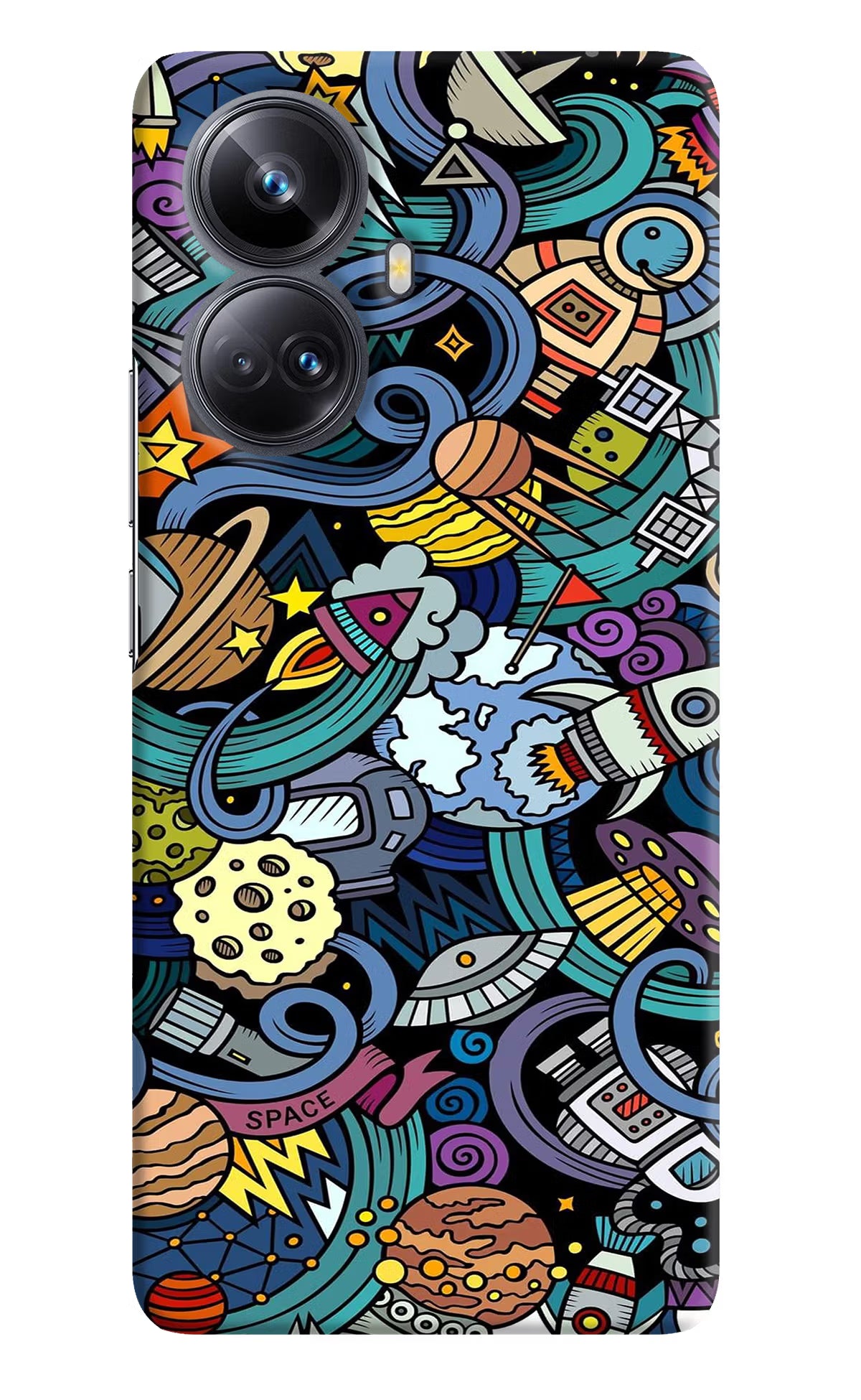 Space Abstract Realme 10 Pro+ 5G Hard Case Back Cover by Casekaro