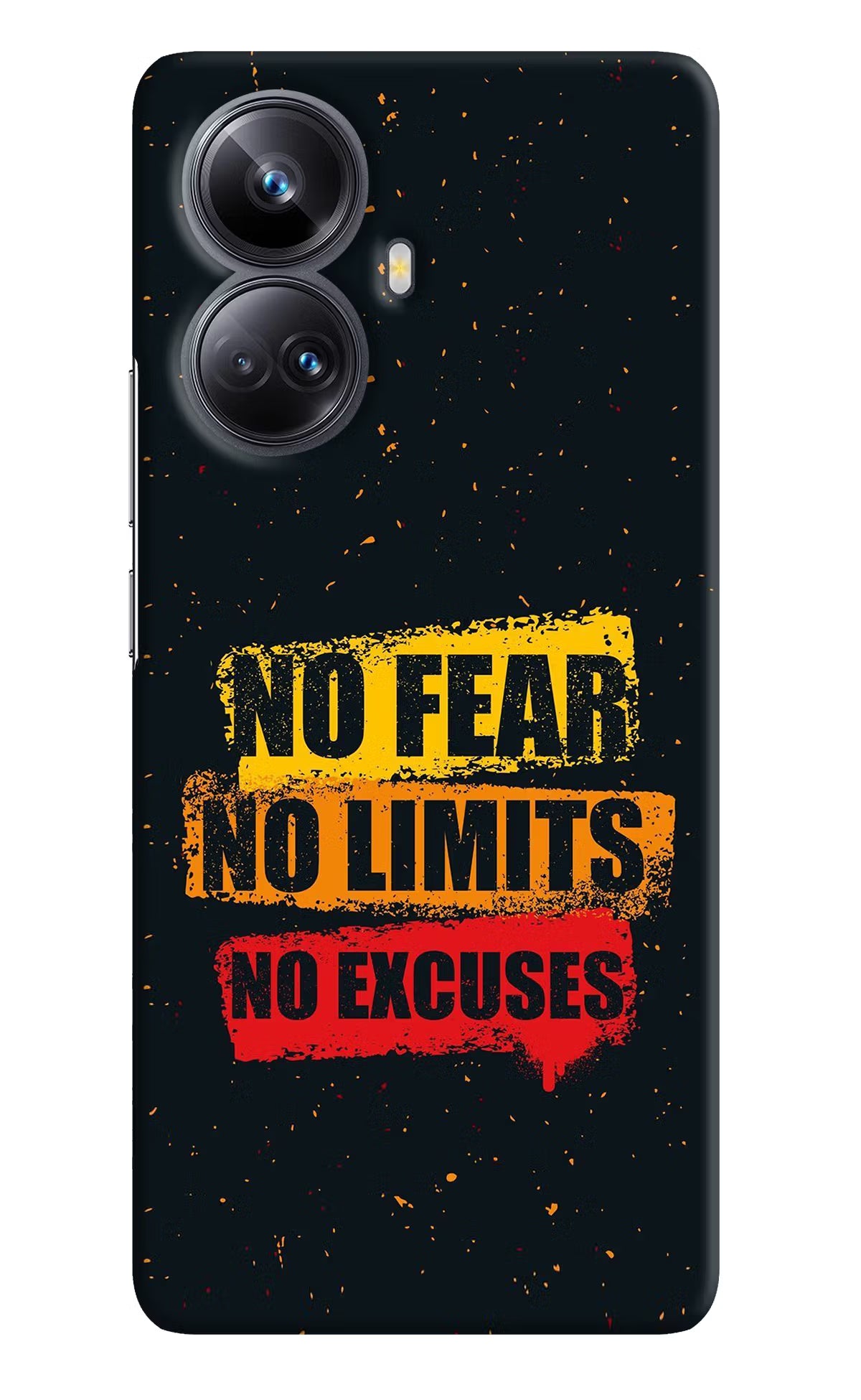 No Fear No Limits No Excuse Realme 10 Pro+ 5G Hard Case Back Cover by Casekaro