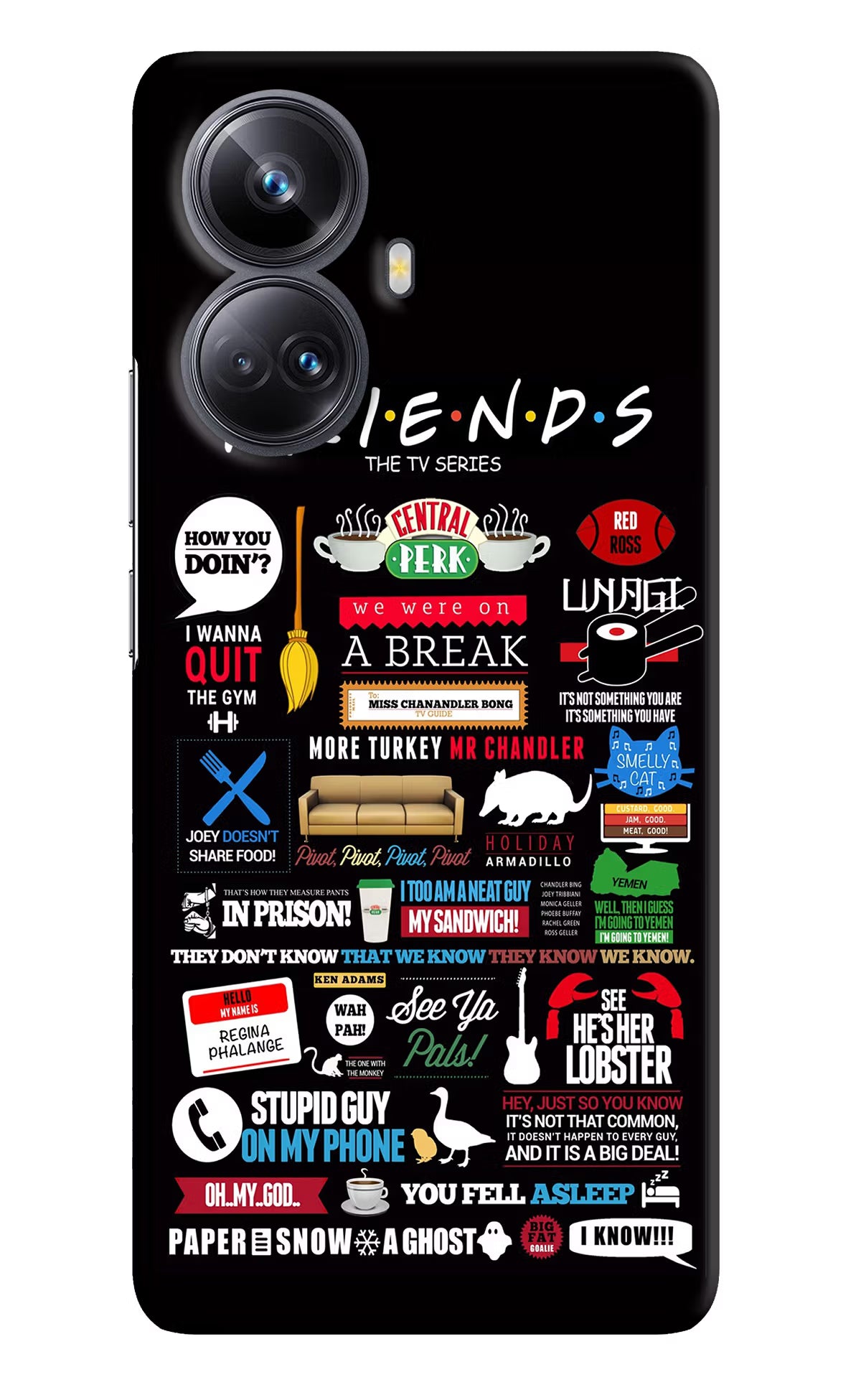 FRIENDS Realme 10 Pro+ 5G Hard Case Back Cover by Casekaro