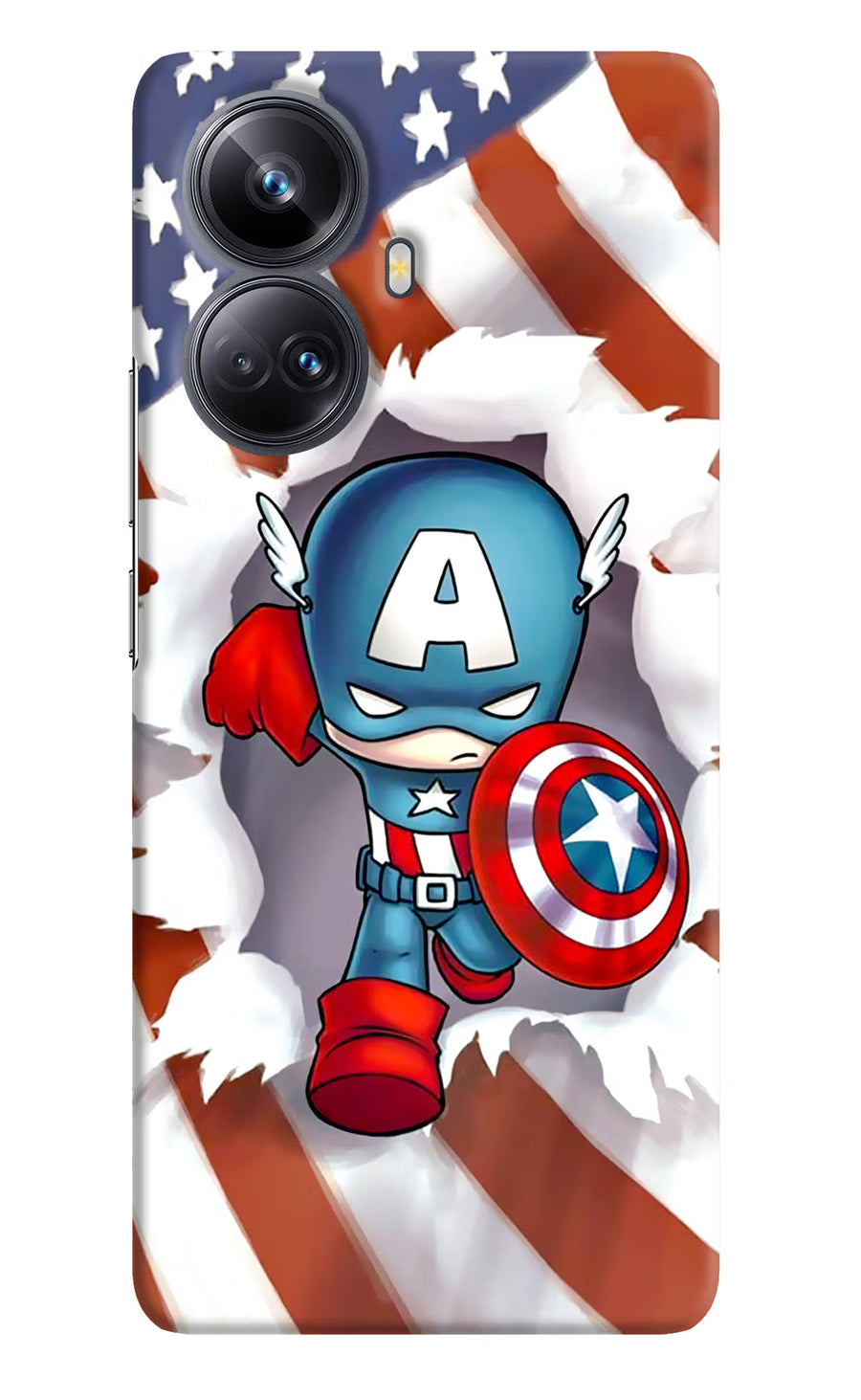 Captain America Realme 10 Pro+ 5G Back Cover, Hard case