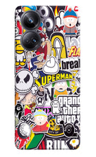 Sticker Bomb Realme 10 Pro+ 5G Hard Case Back Cover by Casekaro