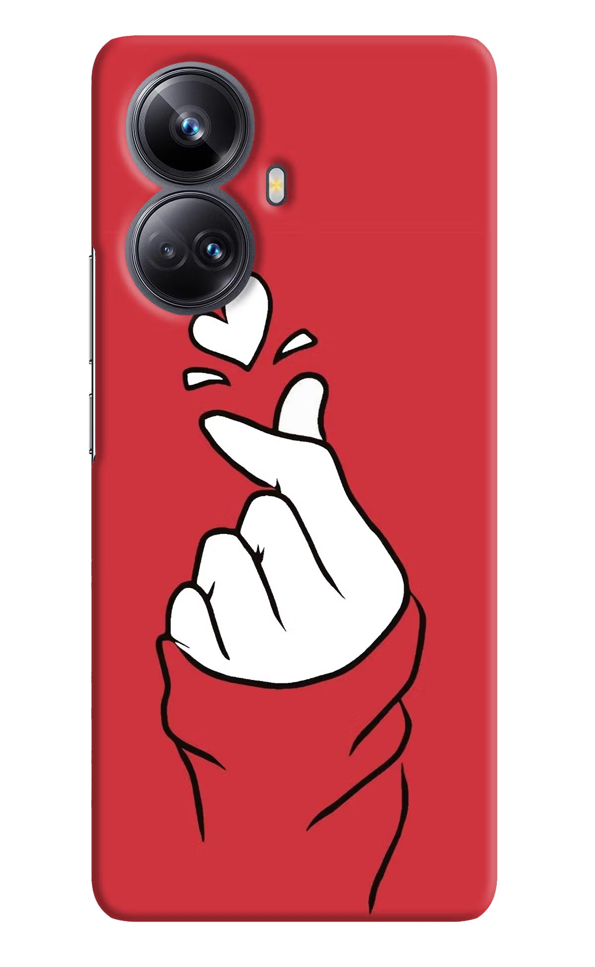 Korean Love Sign Realme 10 Pro+ 5G Hard Case Back Cover by Casekaro