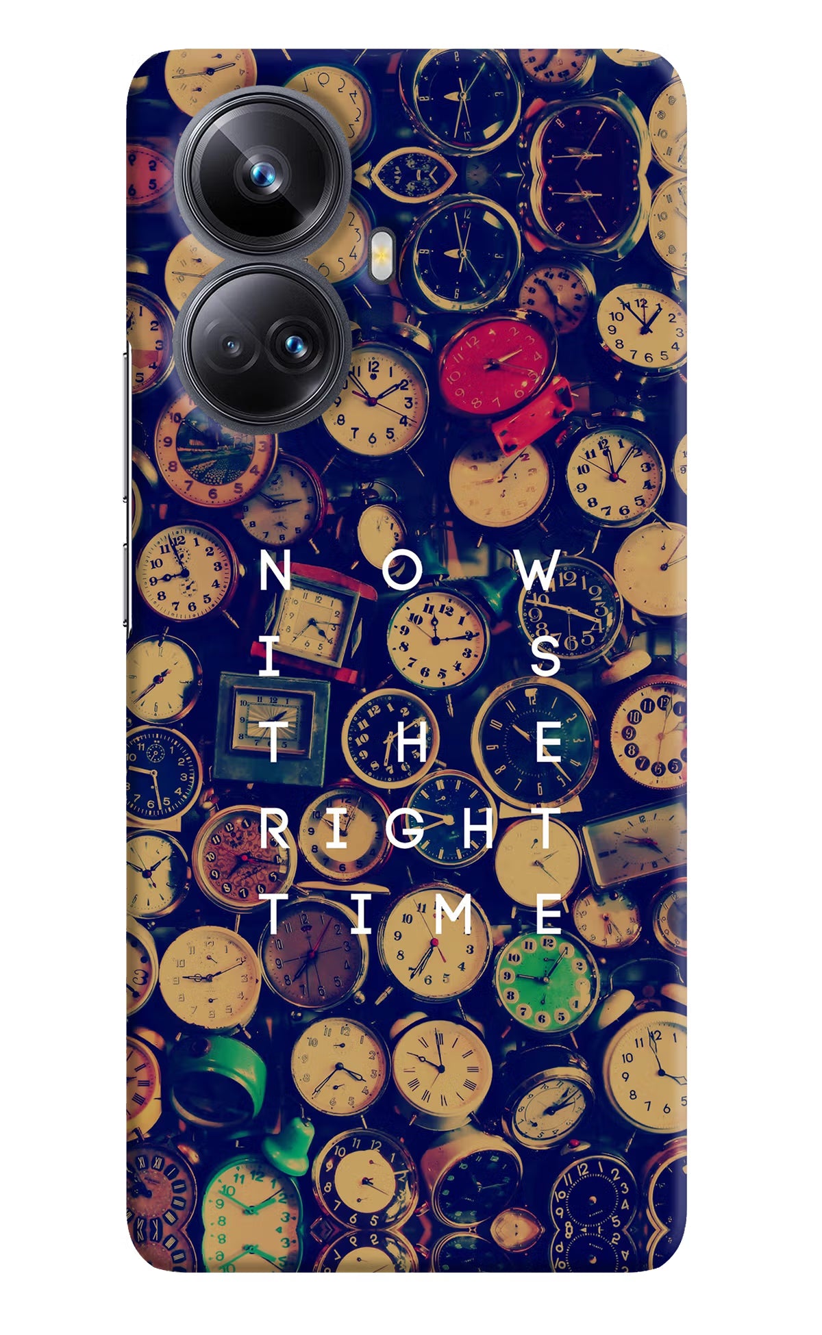 Now is the Right Time Quote Realme 10 Pro+ 5G Hard Case Back Cover by Casekaro