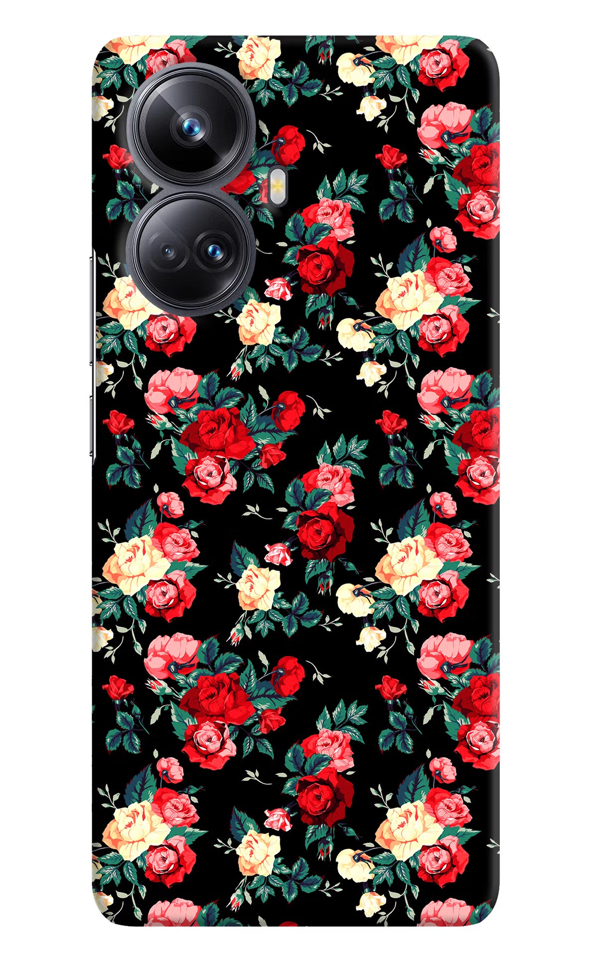 Rose Pattern Realme 10 Pro+ 5G Hard Case Back Cover by Casekaro