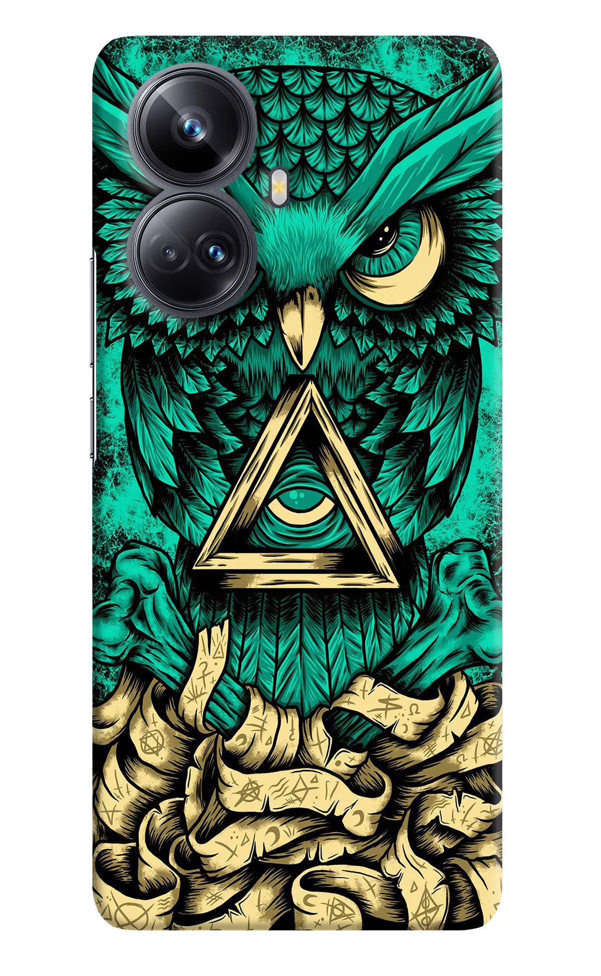 Green Owl Realme 10 Pro+ 5G Hard Case Back Cover by Casekaro