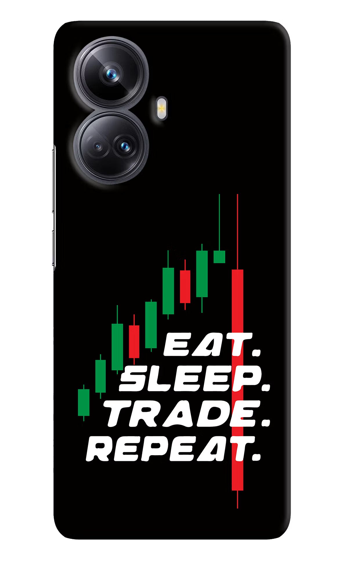 Eat Sleep Trade Repeat Realme 10 Pro+ 5G Hard Case Back Cover by Casekaro