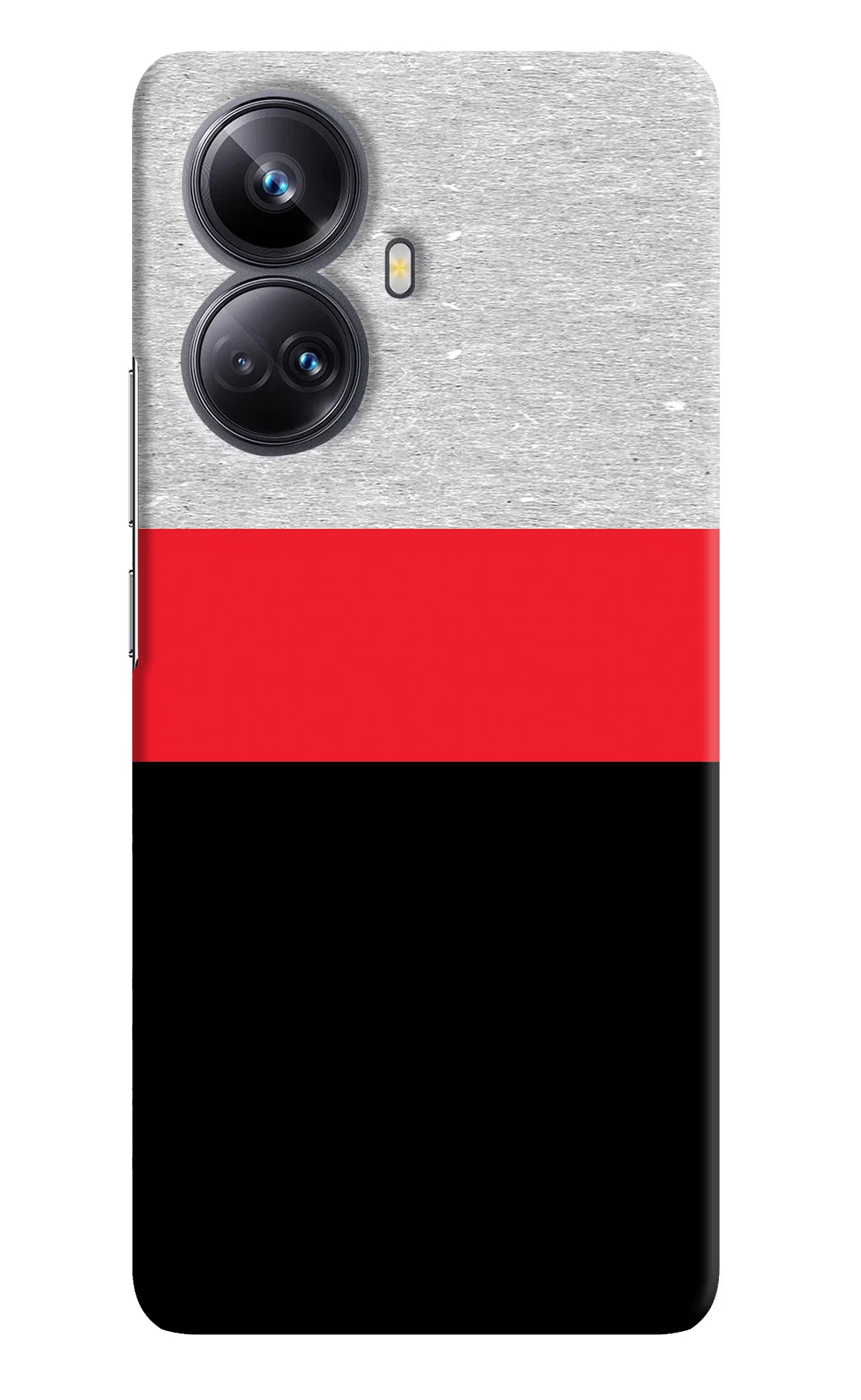 Tri Color Pattern Realme 10 Pro+ 5G Hard Case Back Cover by Casekaro