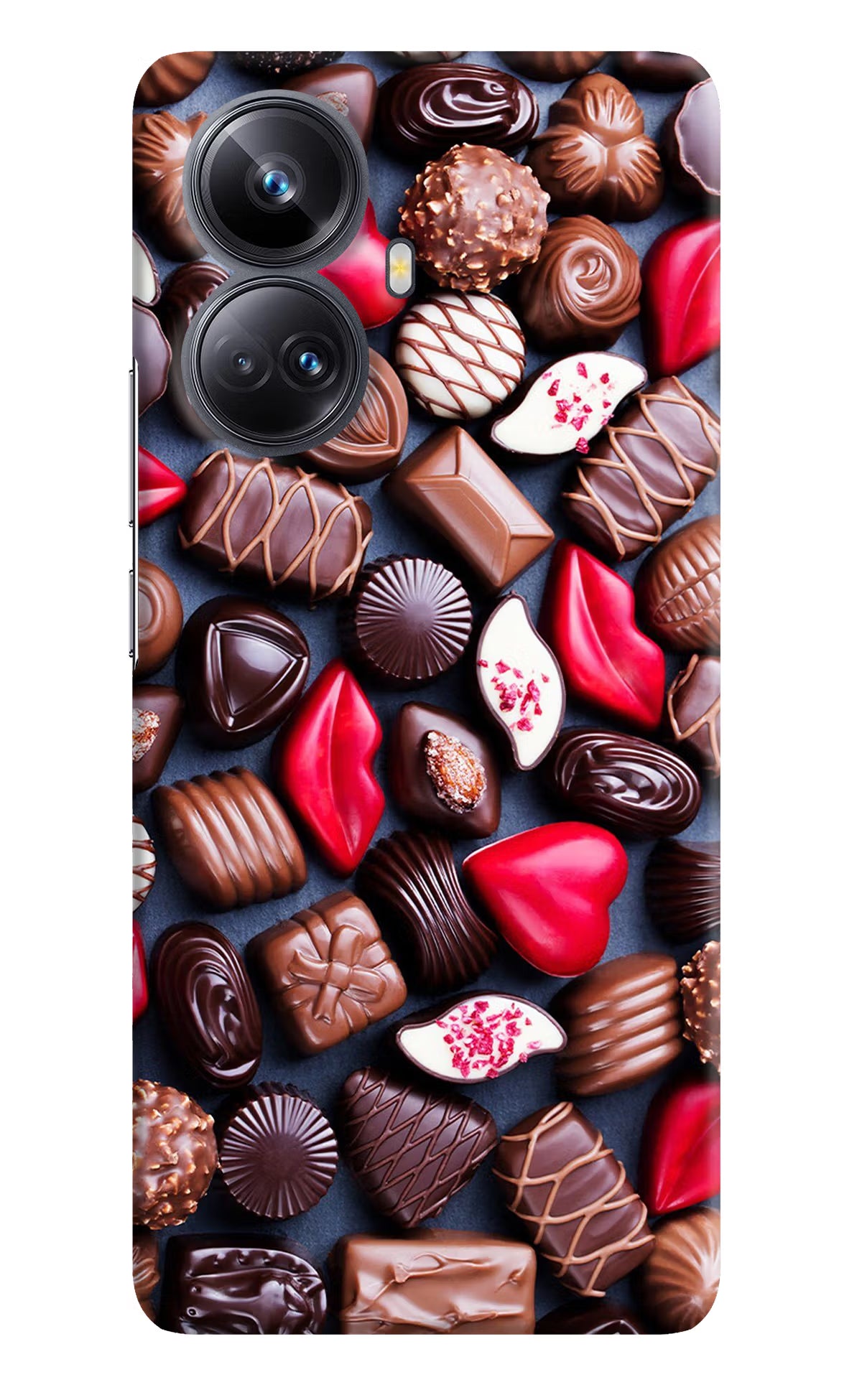 Chocolates Realme 10 Pro+ 5G Hard Case Back Cover by Casekaro