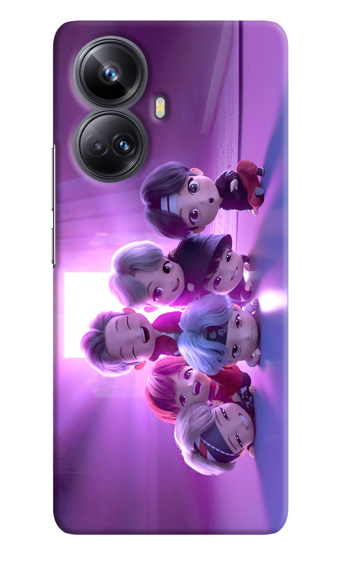 BTS Chibi Realme 10 Pro+ 5G Hard Case Back Cover by Casekaro