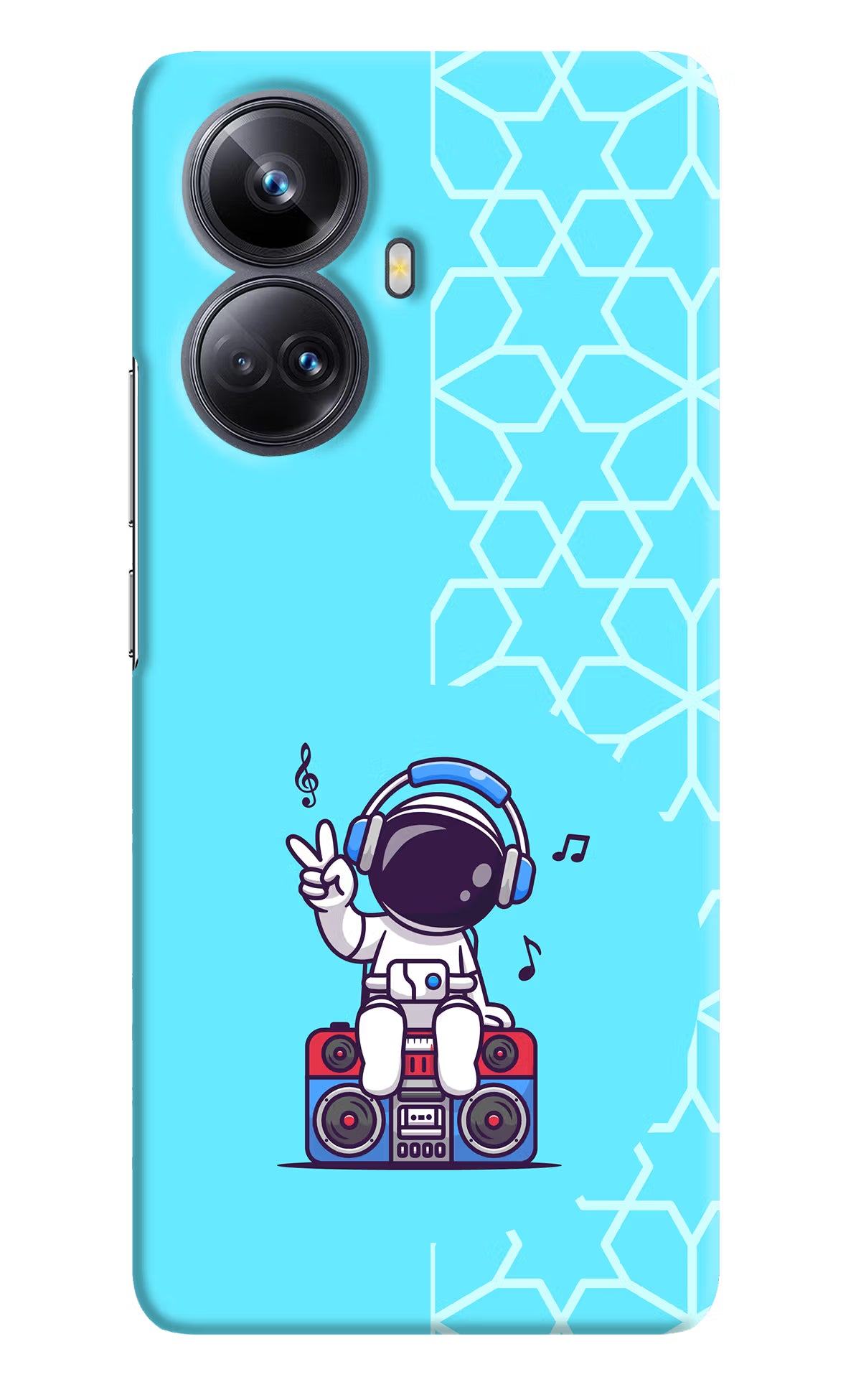 Cute Astronaut Chilling Realme 10 Pro+ 5G Hard Case Back Cover by Casekaro