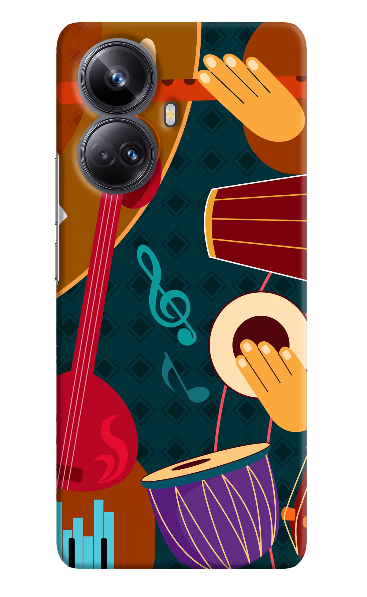 Music Instrument Realme 10 Pro+ 5G Hard Case Back Cover by Casekaro