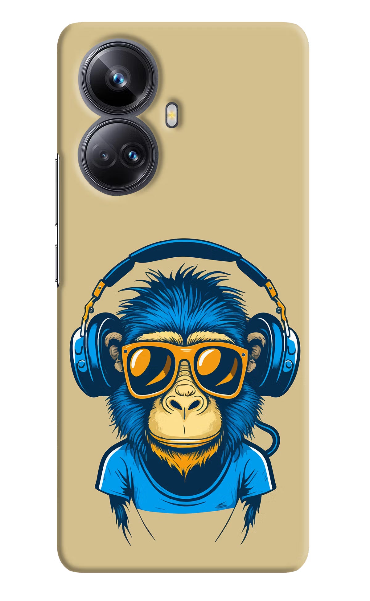 Monkey Headphone Realme 10 Pro+ 5G Hard Case Back Cover by Casekaro