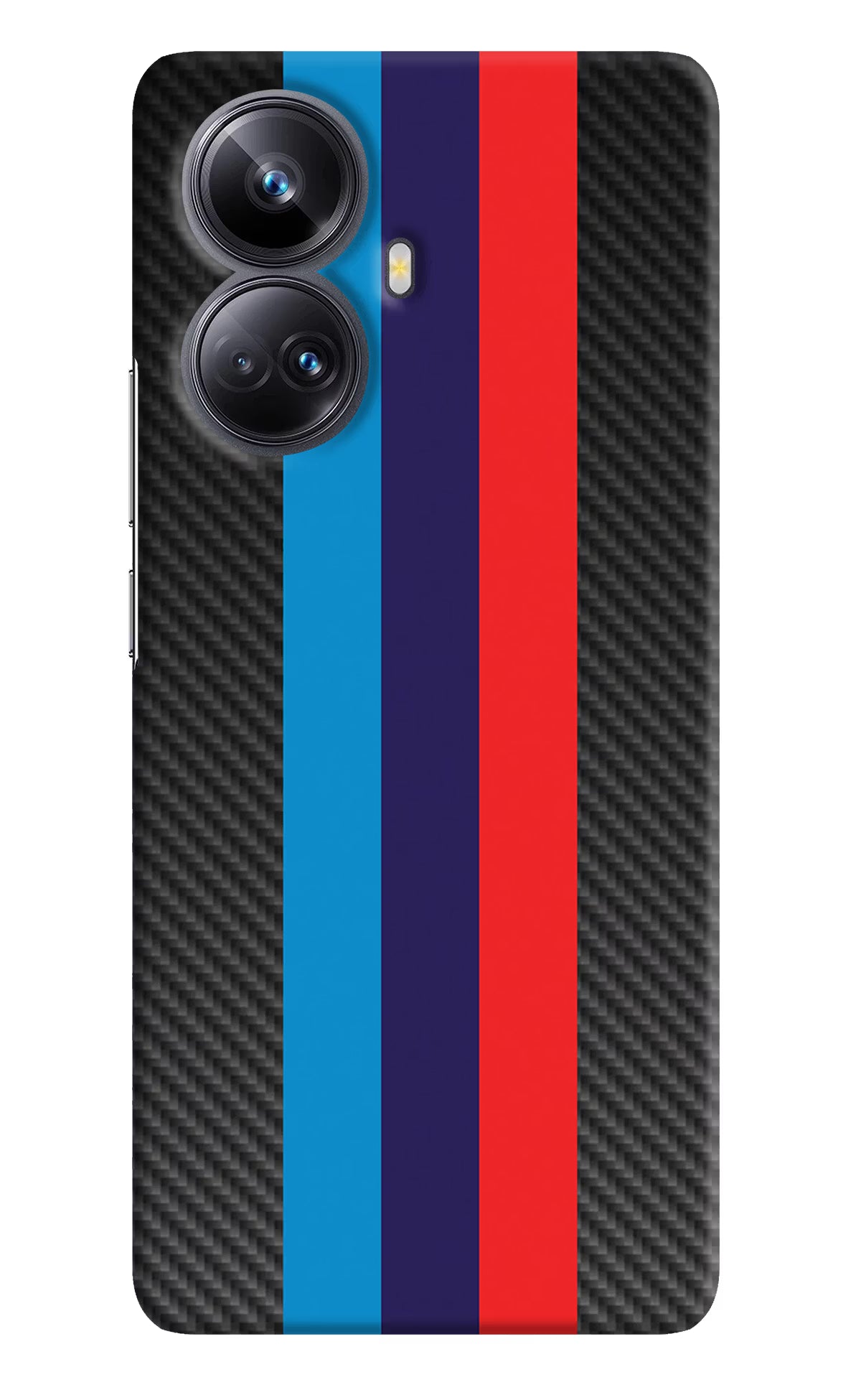 BMW Stripes Pattern Realme 10 Pro+ 5G Hard Case Back Cover by Casekaro