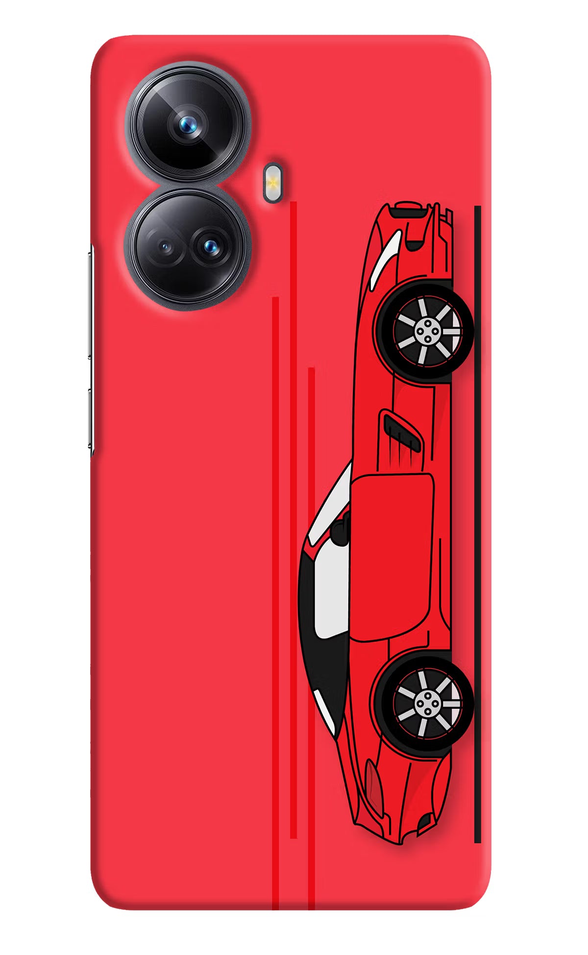 Red Velocity Realme 10 Pro+ 5G Hard Case Back Cover by Casekaro