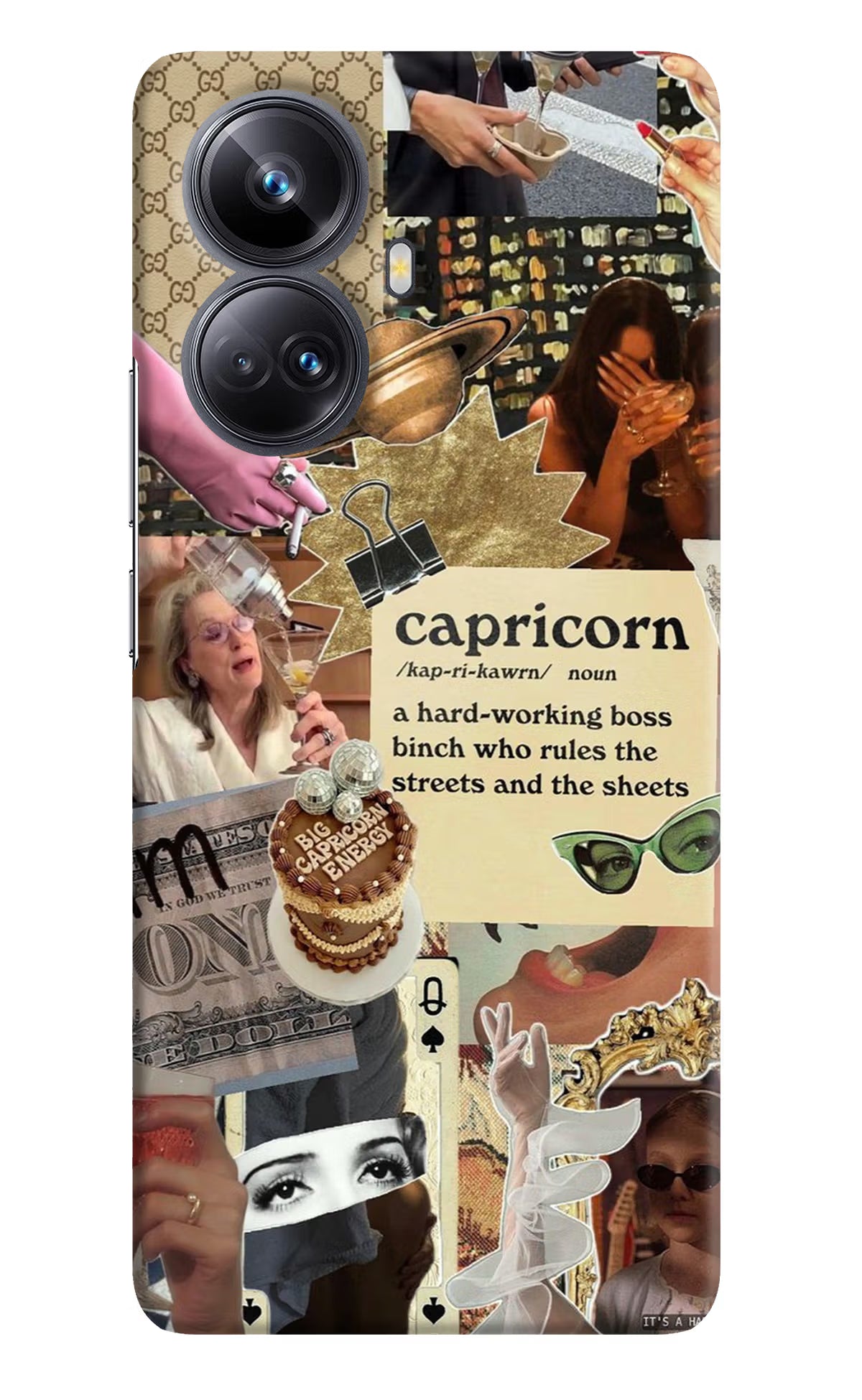 Capricorn Zodiac Realme 10 Pro+ 5G Hard Case Back Cover by Casekaro