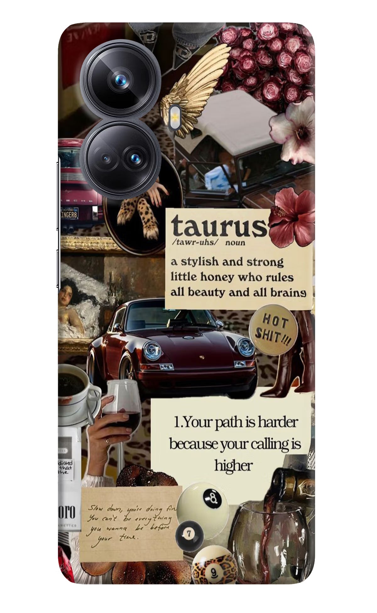 Taurus Zodiac Realme 10 Pro+ 5G Hard Case Back Cover by Casekaro