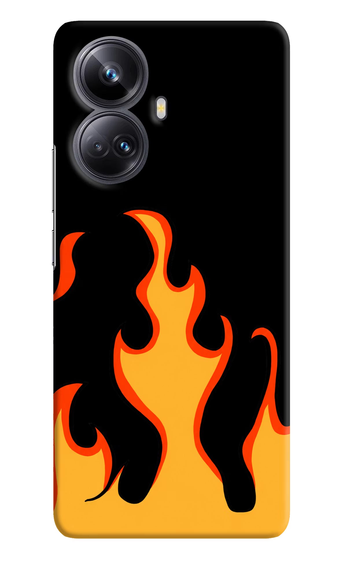 Fired Up – Black Realme 10 Pro+ 5G Hard Case Back Cover by Casekaro